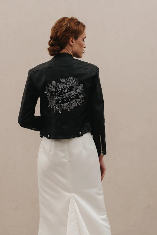 Till Death Botanical Leather Jacket