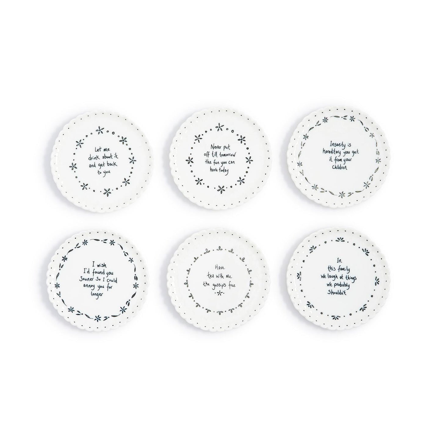 East of India Round Scallop Coasters
