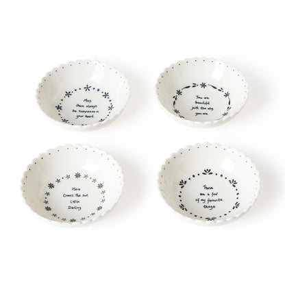East of India Decorative Scallop Bowls