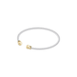 enewton Classic Mixed Metal 2mm Bead Cuff in Gold, sterling silver beaded cuff with gold ball ends on a white background