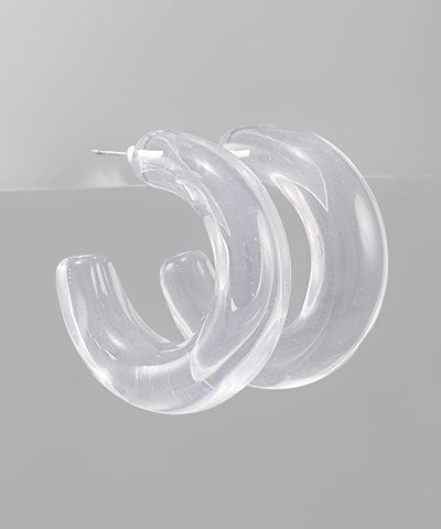 40mm Clear Acrylic Tube Hoops