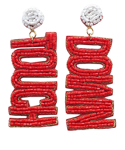 Touchdown Beaded Earrings