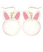 Easter Rabbit PomPom Earrings