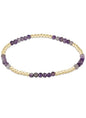 Classic Blissful Pattern 2.5mm Bead Bracelet - Amethyst