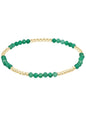 Classic Blissful Pattern 2.5mm Bead Bracelet - Green Onyx