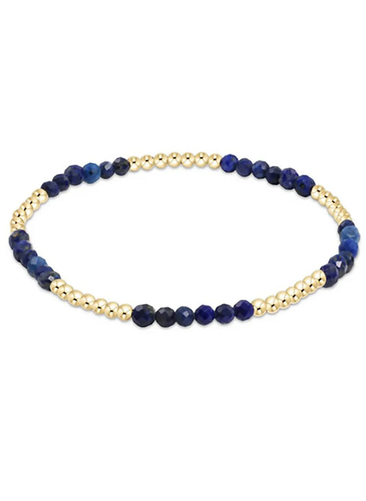 Classic Blissful Pattern 2.5mm Bead Bracelet - Lapis
