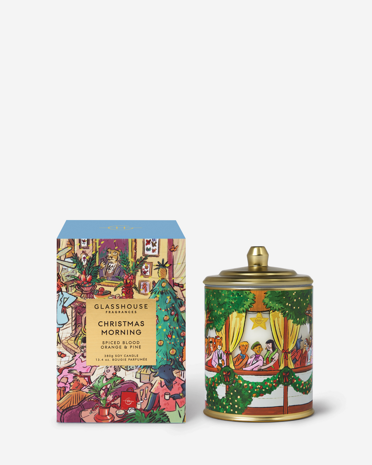 Glasshouse Christmas Morning 13.4 oz candle, 2026 holiday edition