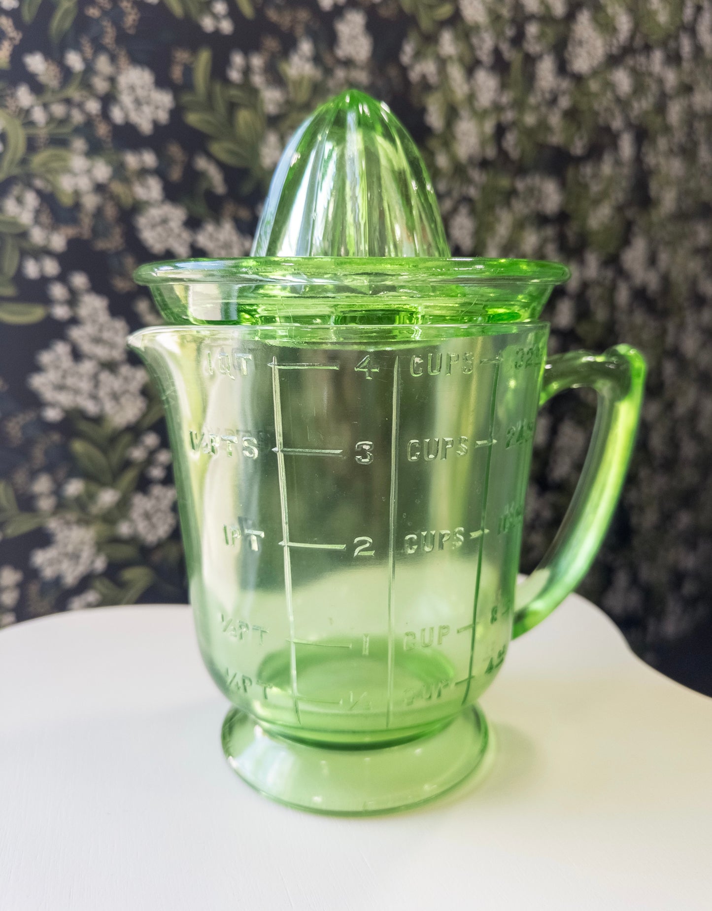 Vintage Uranium Measuring Cup w/ Reamer