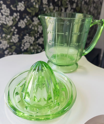 Vintage Uranium Measuring Cup w/ Reamer