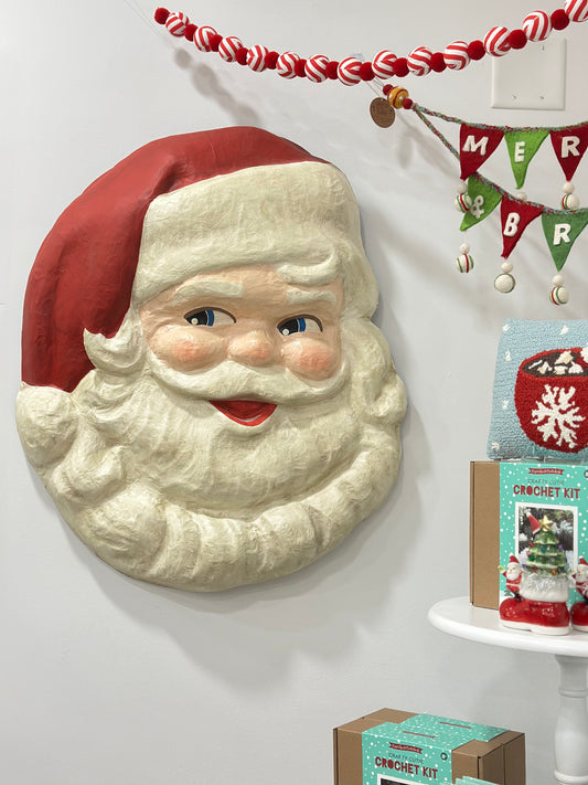 Vintage Santa Plaque