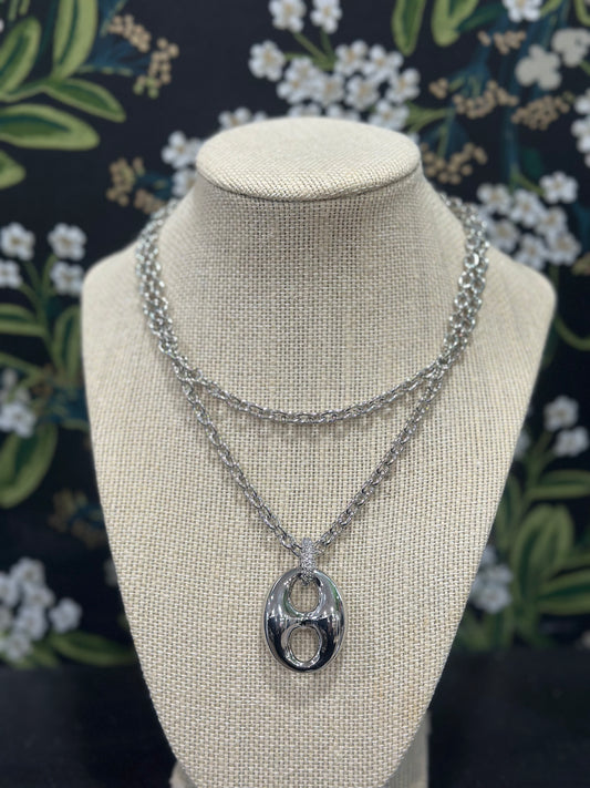 Silver Marina Charm Necklace