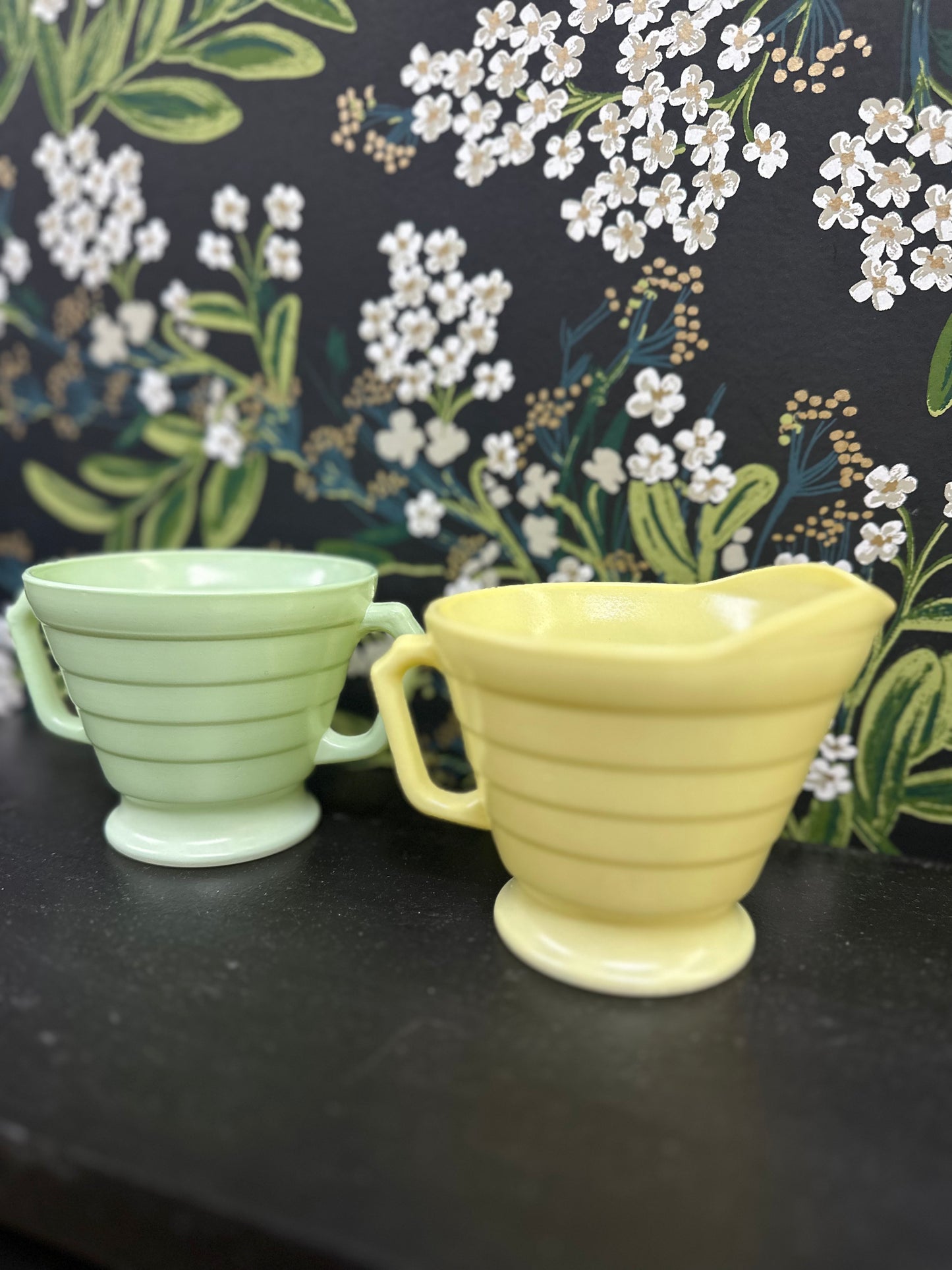 Vintage Hazel Atlas Platonite Creamer + Sugar