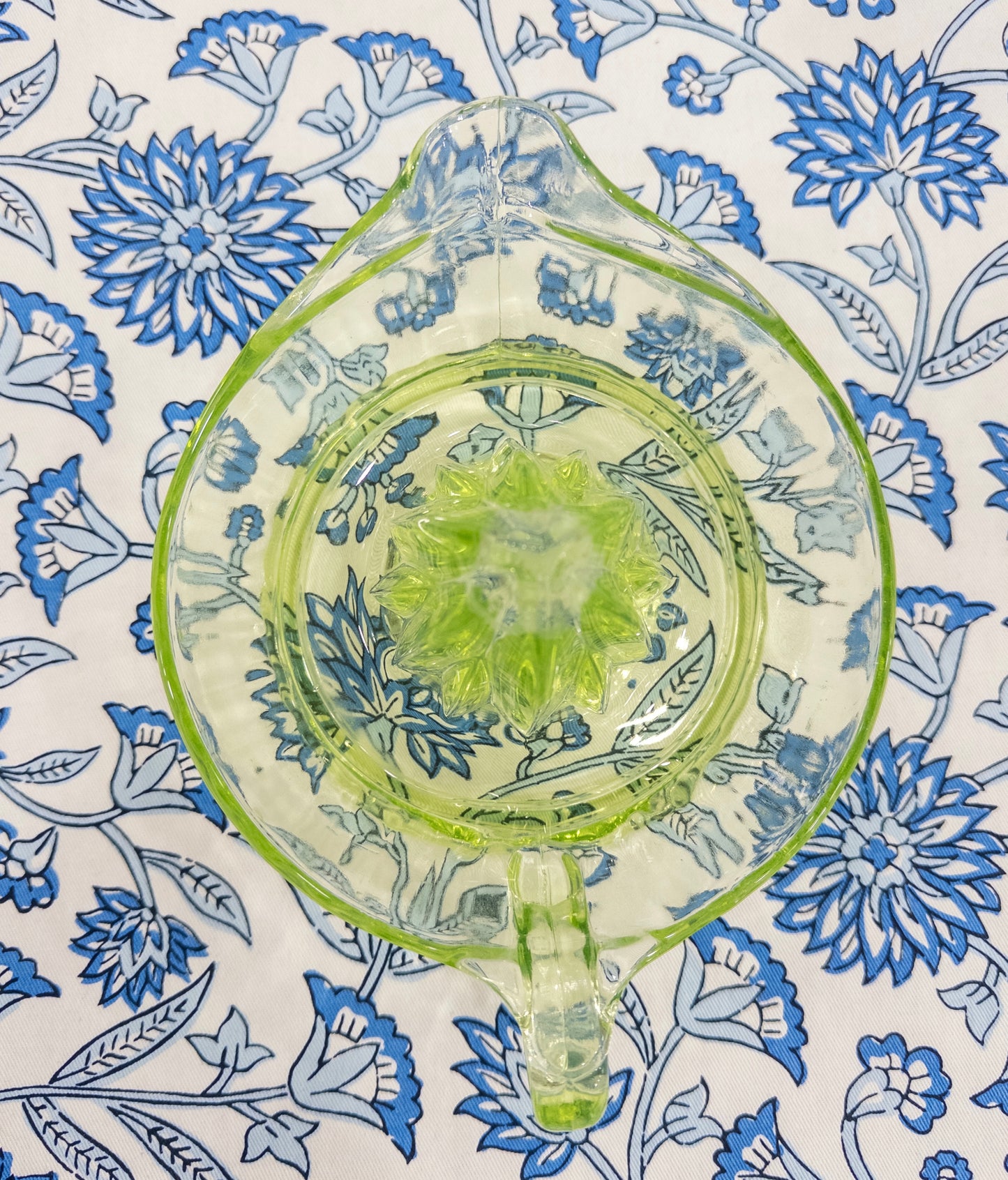 Vintage Vaseline Glass Citrus Juicer