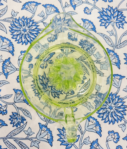 Vintage Vaseline Glass Citrus Juicer