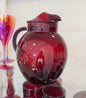 Vintage Anchor Hocking Ruby Red Ball Glass Pitcher