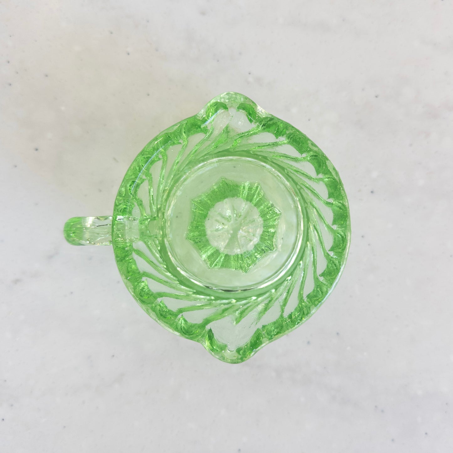 Vintage Vaseline Glass Citrus Jucier