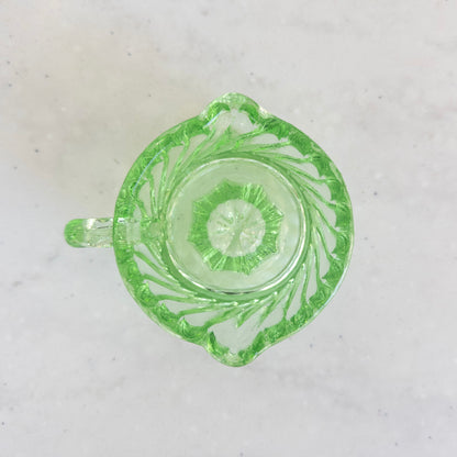 Vintage Vaseline Glass Citrus Jucier