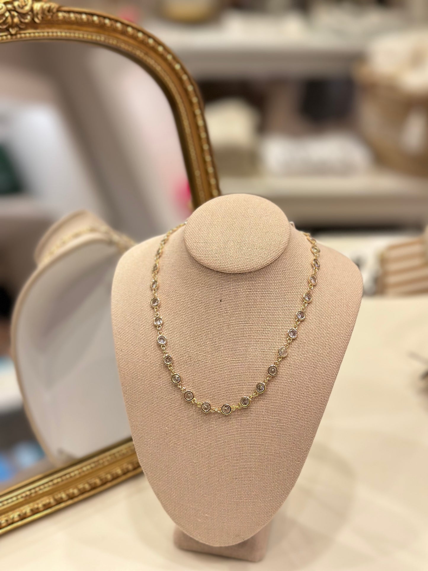 Gold Diamond by the Yard Necklace