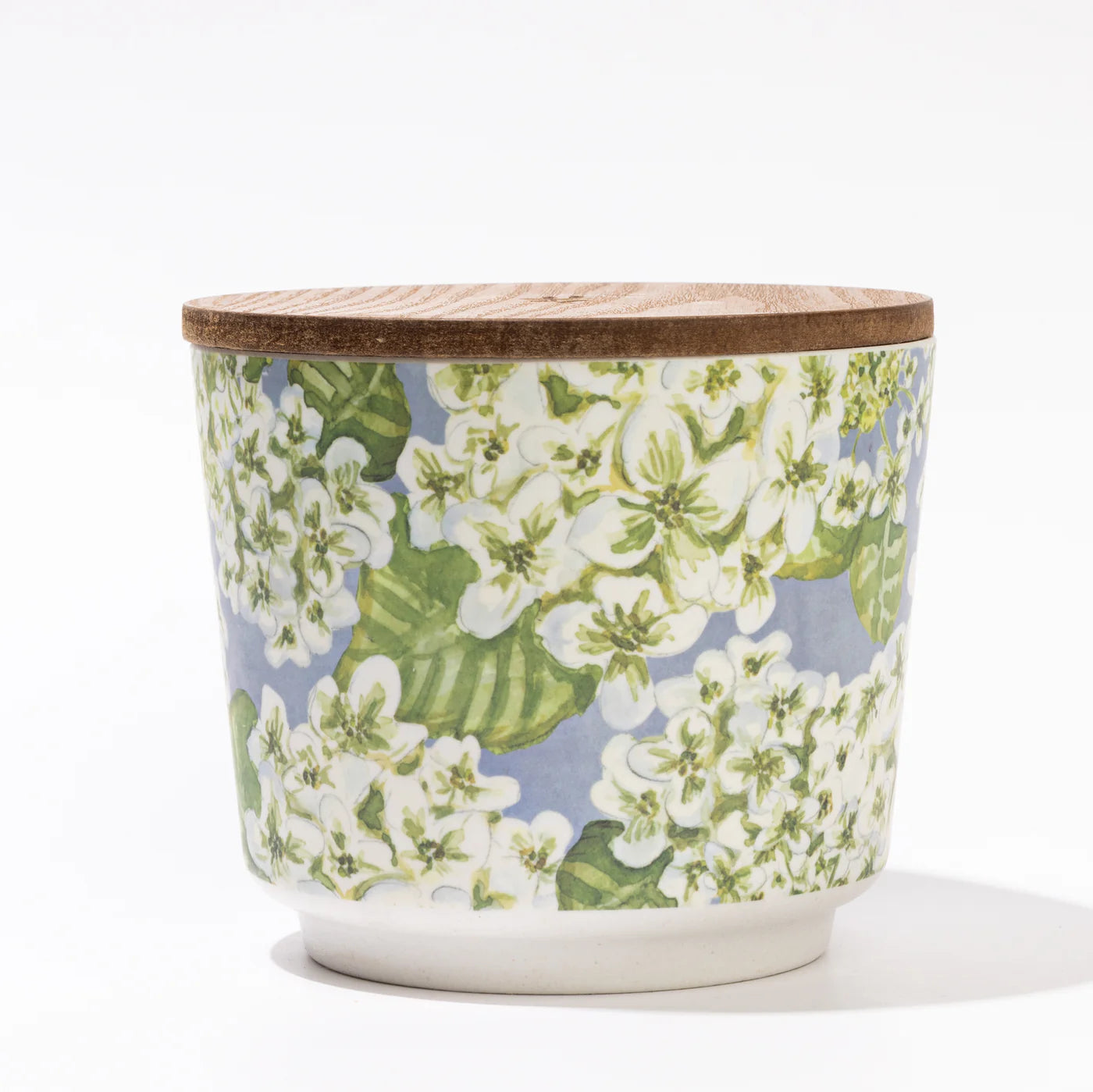 Hydrangea Patterned 3 Wick Candle