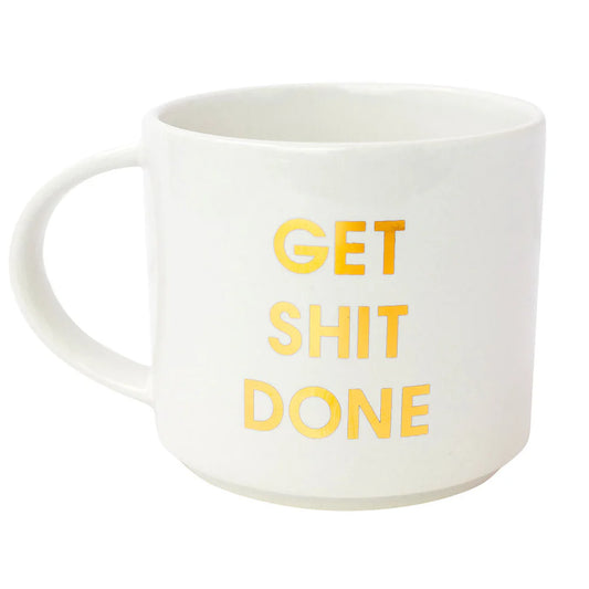 Get Shit Done - Gold Foil Oversized Mug
