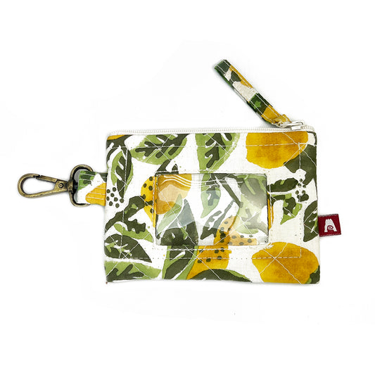 Lemon Groves ID Pouch Block Printed Organic Cotton