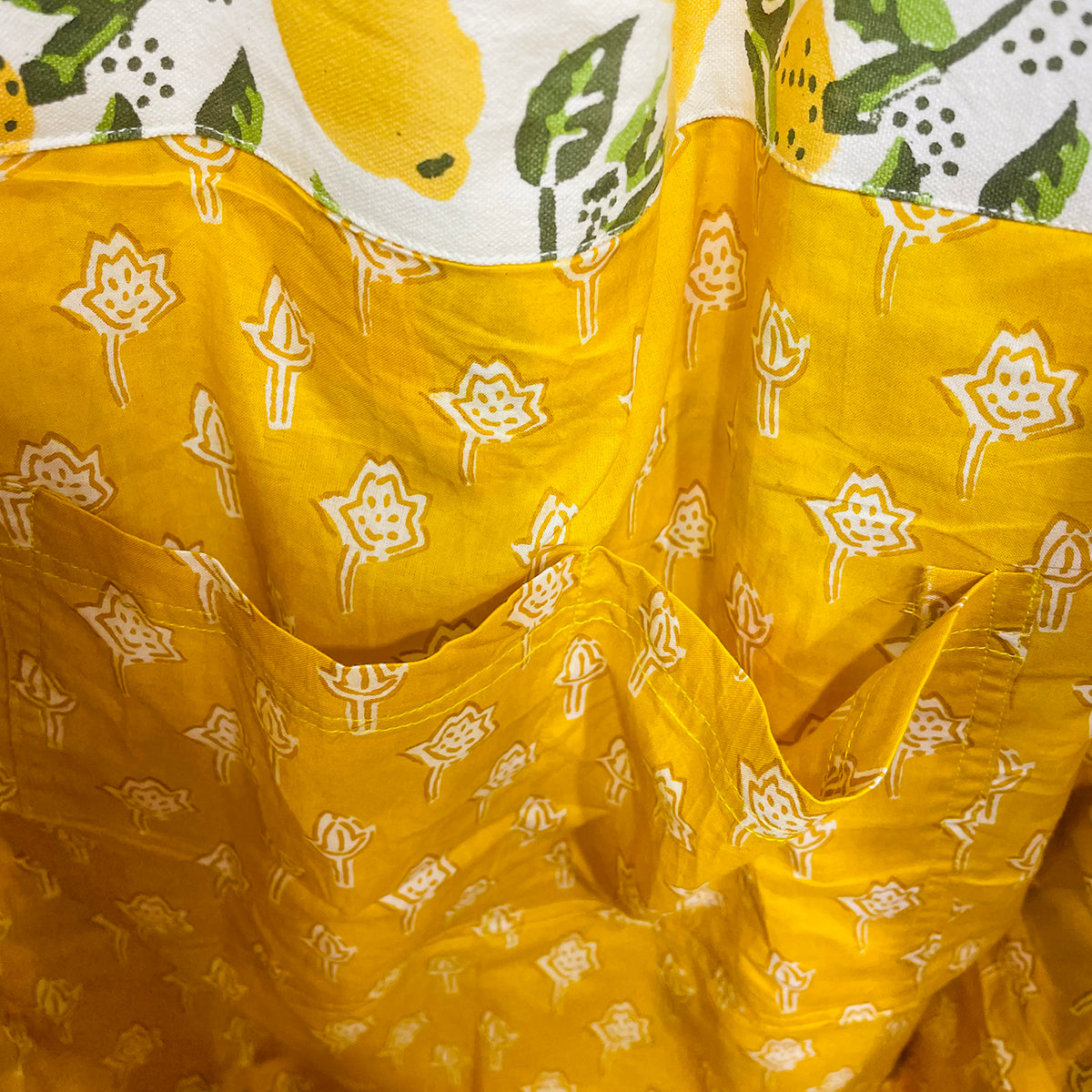 Lemon Groves Block Printed Canvas Bag