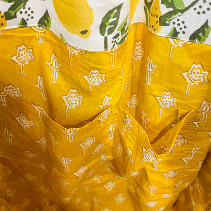 Lemon Groves Block Printed Canvas Bag