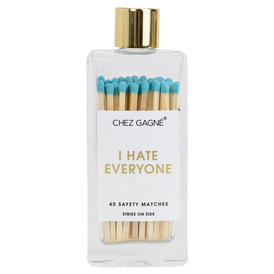 I Hate Everyone -  Glass Bottle Safety Matches