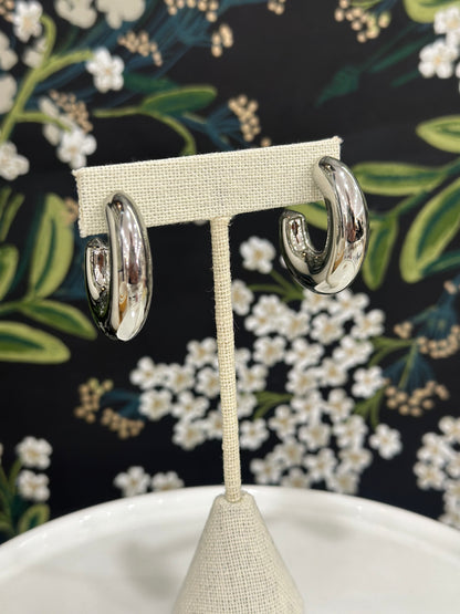 Silver Gold Hoop Earring