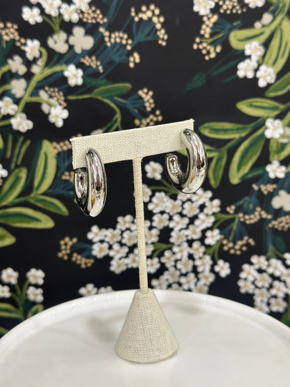 Silver Gold Hoop Earring