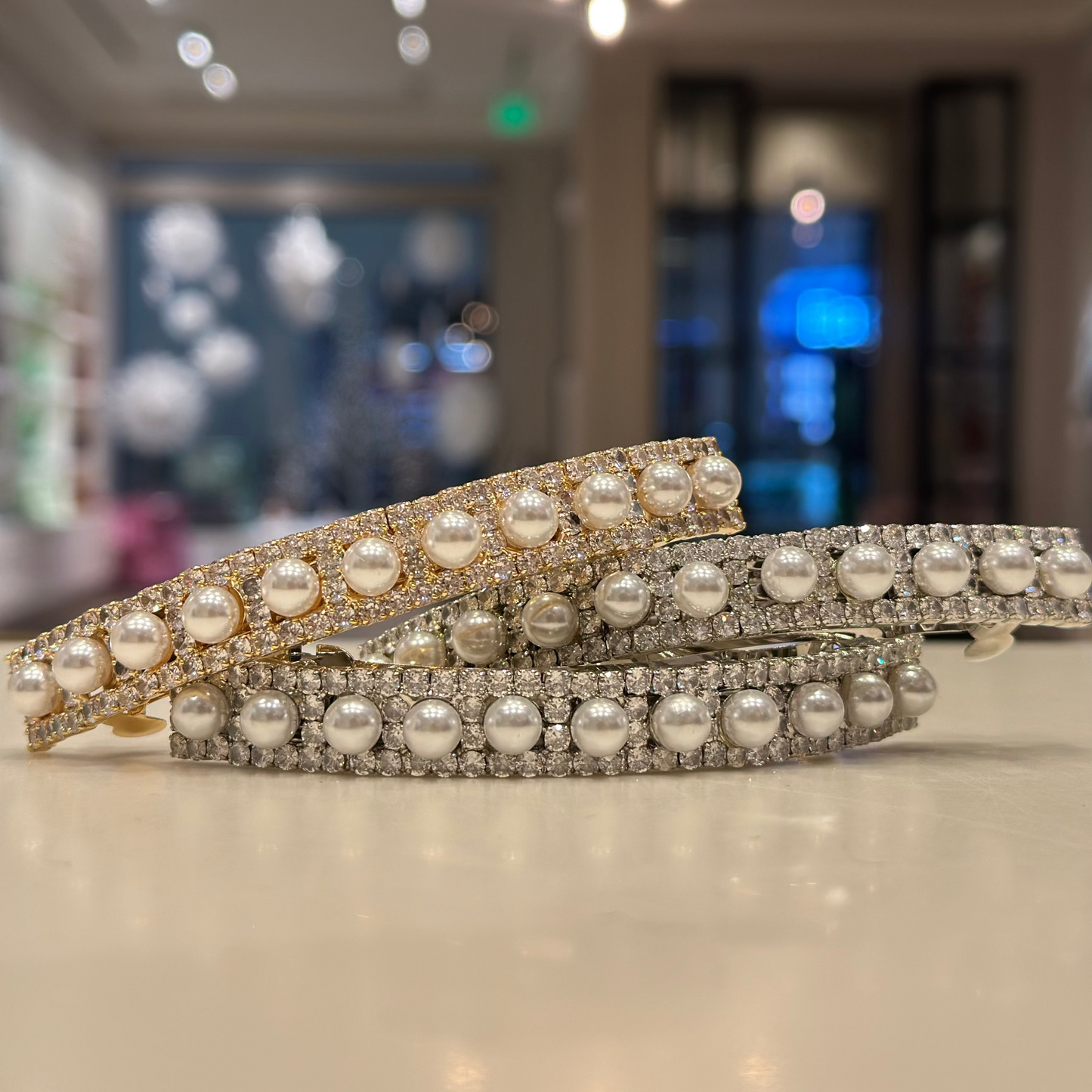 Long Pearl Rhinestone Barrettes (*Multiple Styles)