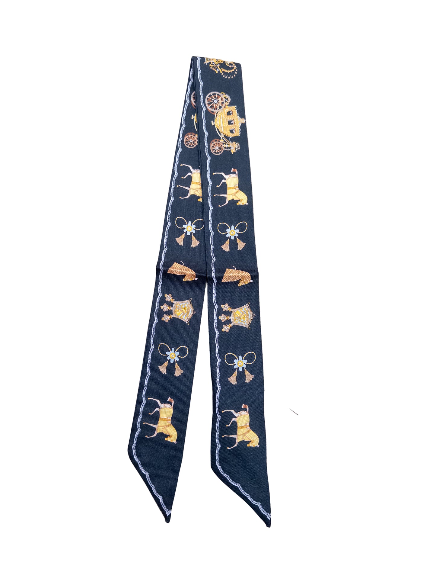 Black Crown Mini Scarf