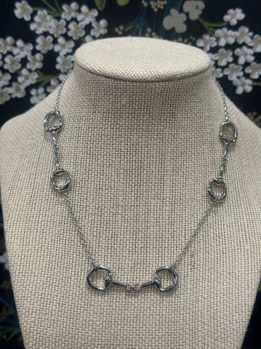 Silver Horse Bit Necklace