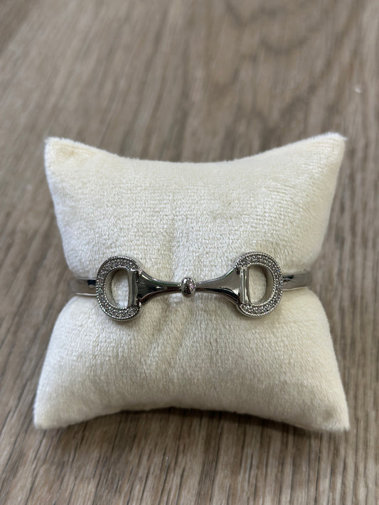 Silver Horse Bit Bangle