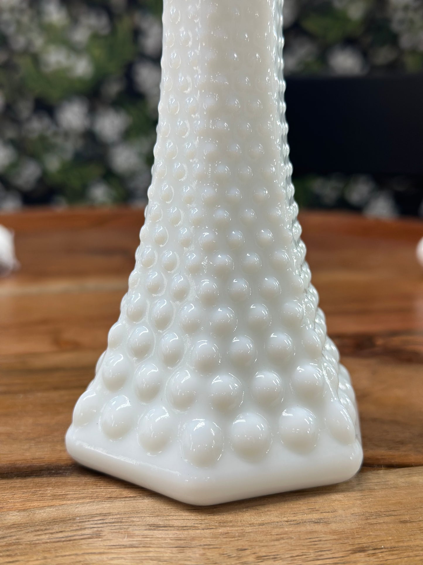 Vintage E.O. Brody Co. Hobnail Milk Glass Bud Vase