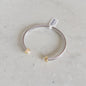 Silver/Pearl Edge Cable Bangle Bracelet