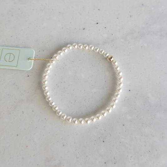 Classic Pearl 4mm Bead Bracelet
