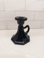Vintage Black Amethyst Chamber Stick Candle Holder