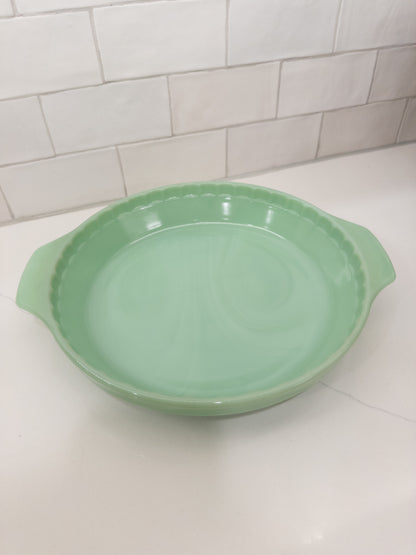 Vintage Anchor Hocking Fire-King Jadeite 2000 Pie Plate w/ Fluted Rim