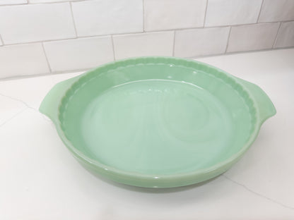 Vintage Anchor Hocking Fire-King Jadeite 2000 Pie Plate w/ Fluted Rim