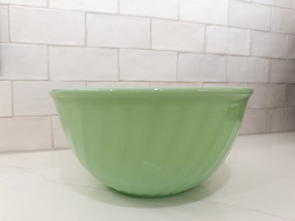 Vintage Fire King Jadeite Swirl Pattern Mixing Bowl
