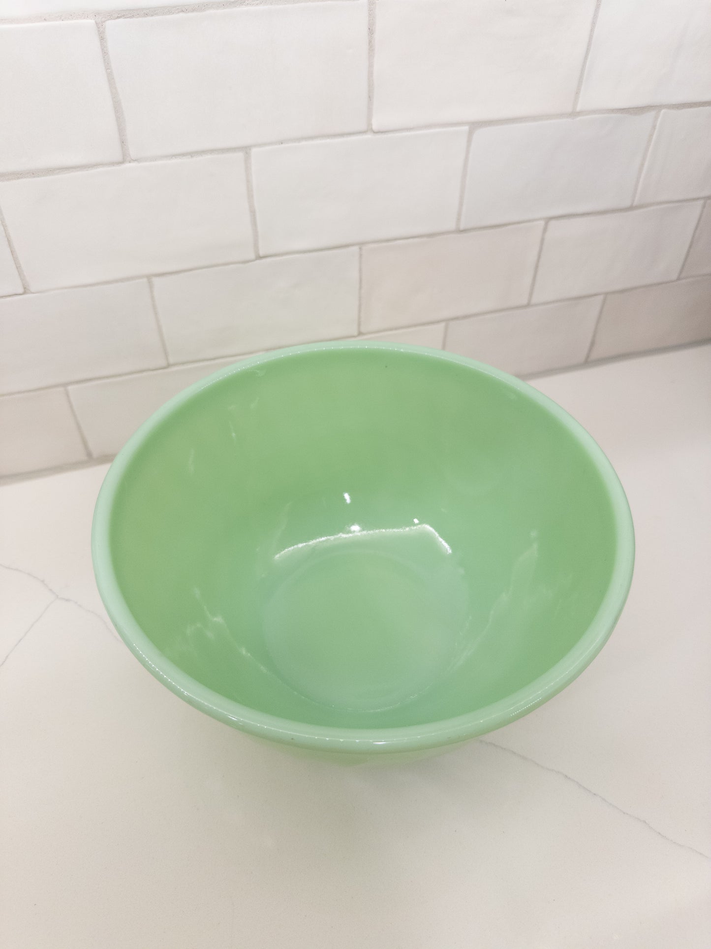 Vintage Fire King Jadeite Swirl Pattern Mixing Bowl