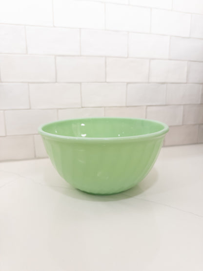 Vintage Fire King Jadeite Swirl Pattern Mixing Bowl