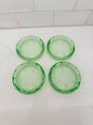 S/4, Vintage Green Uranium Glass Coasters