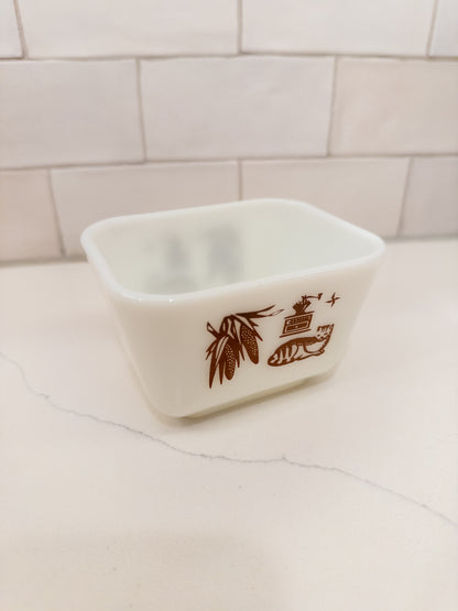 Vintage Pyrex 501 Early American Refrigerator Dish