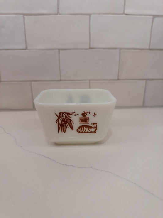 Vintage Pyrex 501 Early American Refrigerator Dish