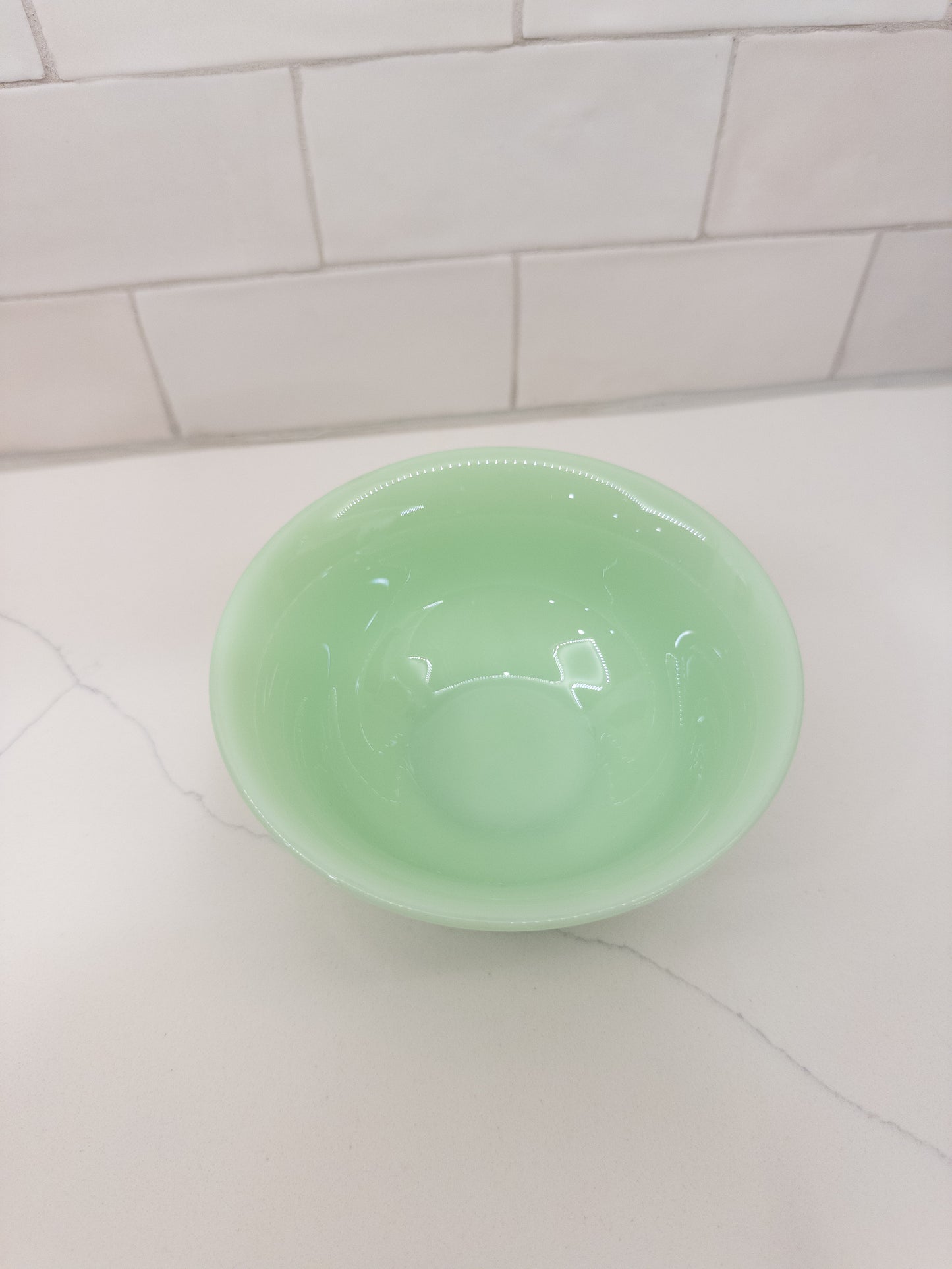 Vintage Unmarked Fire-King Jadeite Soup/Cereal Bowl