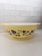 Vintage Pyrex 444 Pale Yellow Black Gooseberry Cinderella Mixing Bowl