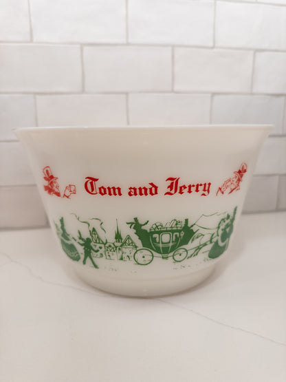 Vintage Hazel Atlas Tom and Jerry Punch Bowl Set