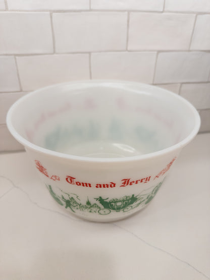 Vintage Hazel Atlas Tom and Jerry Punch Bowl Set